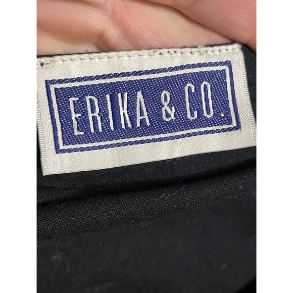 VTG Erika Co Floral Embroidered Vest M Tie Back & Buttons Cottage Core Granny - Picture 6 of 6